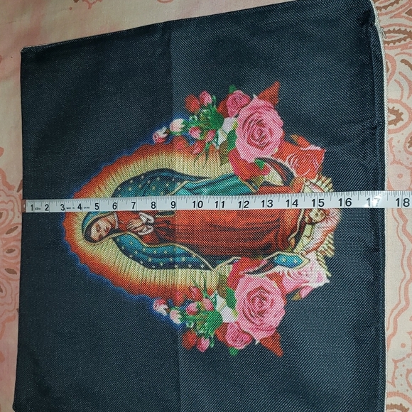 Our Lady of Guadalupe Pillow Cover. Nuestra Señora de Guadalupe. Virgen de Guada - Picture 9 of 10